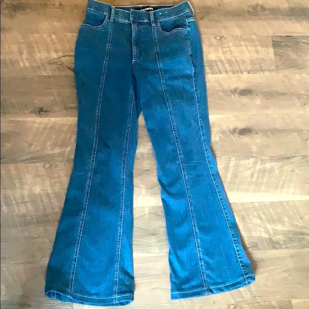 Express Bell Flare High Rise Jeans